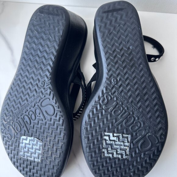 Sketchers Memory Foam Platform Flip-flops with Rhinestones Size 6 - Picture 5 of 5